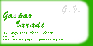 gaspar varadi business card